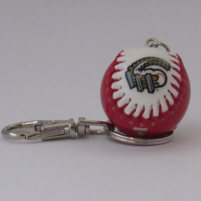 Altoona Curve Two Tone Baseball Keychain - White and Red